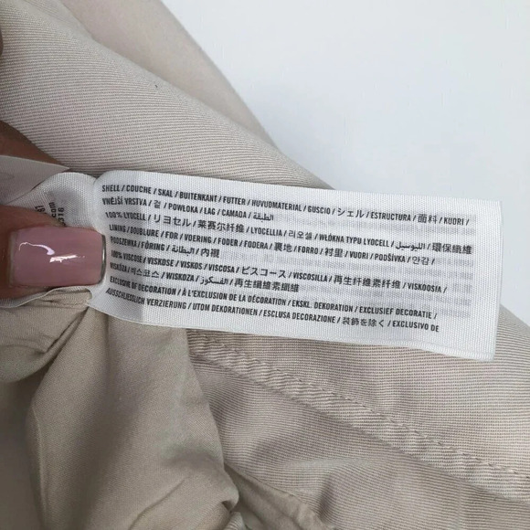 Abercrombie & Fitch Beige Asymmetrical Moto Biker Style Jacket Size Small - Picture 14 of 15